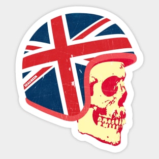 Cafe Racer Skull biker Sticker